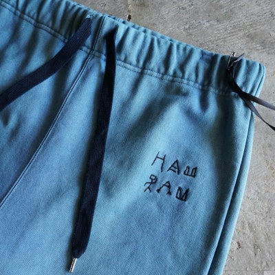[HAM IAM]【数量限定】本藍染めスウェットパンツ　あい(ブルー系)【Lサイズ】
