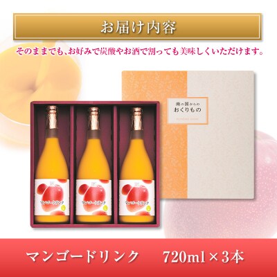 □宮崎果汁　マンゴードリンク3本セット(合計2.16L)