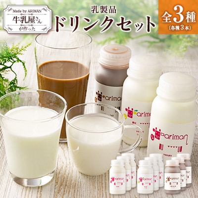 牛乳屋さんが作った 乳製品 ドリンク セット 3種 計9本 宮崎県産