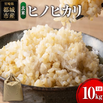 ヒノヒカリ 玄米 10kg (1袋) 宮崎県都城市産 <単一原料米