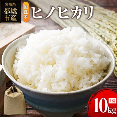 ヒノヒカリ 無洗米 10kg (1袋) 宮崎県都城市産 <単一原料米>