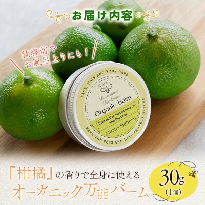 全身に使える オーガニック万能バ―ム 『柑橘』 30g 1個 保湿 艶出し