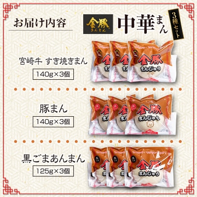 ◇金豚 中華まん 3種 セット 計9個