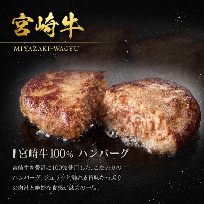 宮崎牛100% こだわり ハンバーグ 120g×10個 国産 黒毛和牛 惣菜