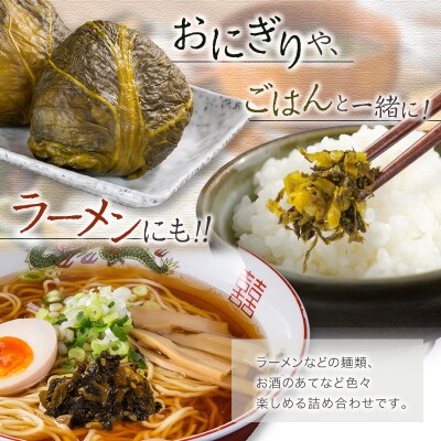 「霧島連山」天然水仕込みの高菜漬け 4種 食べ比べ セット 宮崎県産