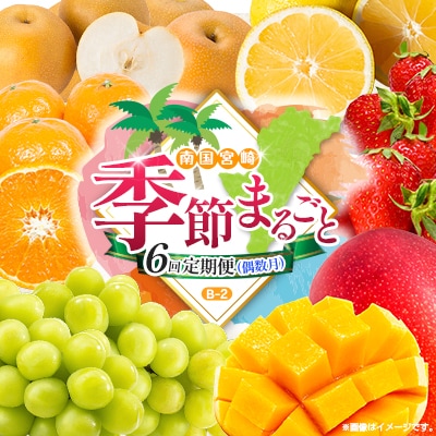 【偶数月6回定期便】南国宮崎産人気フルーツ詰め合わせ(B-2コース M220)