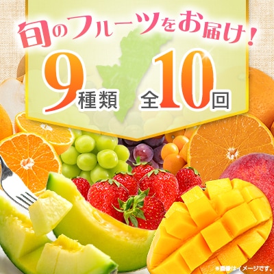 【10回定期便】南国宮崎産人気フルーツ詰め合わせ(E-1コース M500)
