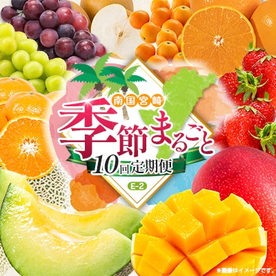【10回定期便】南国宮崎産人気フルーツ詰め合わせ(E-2コース M600)
