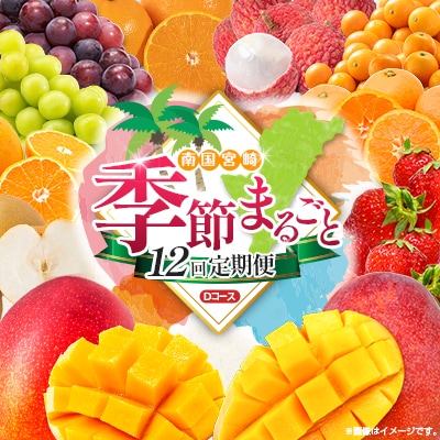 【12回定期便】南国宮崎産人気フルーツ詰め合わせ(Dコース M400)
