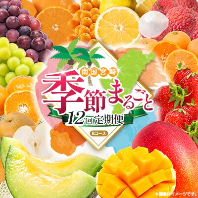 【12回定期便】南国宮崎産人気フルーツ詰め合わせ(Bコース M200)