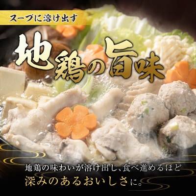 みやざき地頭鶏(じとっこ)鍋セット(4～5人前)具入り 鶏鍋 鶏だし スープ付き 冷凍 鶏肉 宮崎県