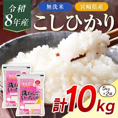 令和8年産 無洗米 こしひかり 10kg 宮崎県産 米 コメ 精米 BG無洗米 HACCP コシヒカ