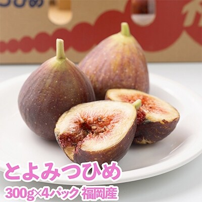 福岡限定!ブランドいちじく「とよみつひめ」約300g×4パック(篠栗町)