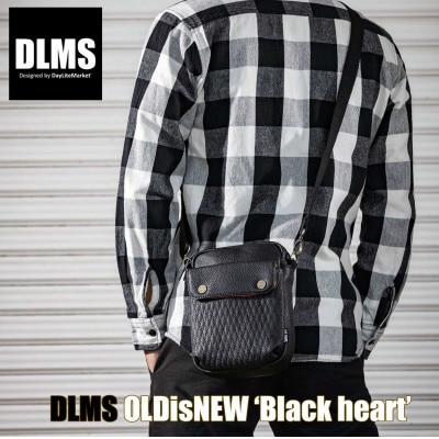 DLMS OLDisNEW 'Black heart’ ミニショルダーバッグ【ヴィーガンレザー】