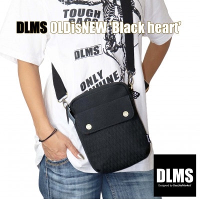 DLMS OLDisNEW 'Black heart’ ミニショルダーバッグ【キャンバス】
