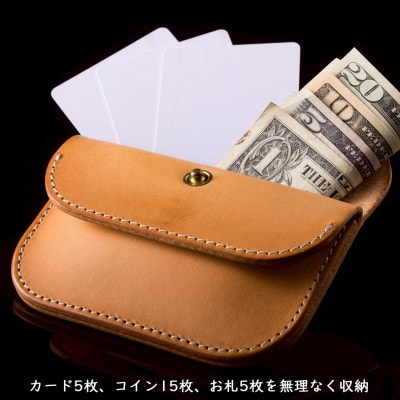 博多の職人の手仕事が光る‐Made in Hakata-コンパクトトラッカーウォレット ヌメスムース