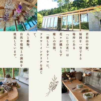【発送月固定定期便】ドライフラワー 季節のスワッグ 全3回