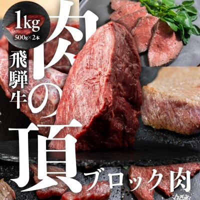 飛騨牛ブロック肉 500g×2 合計1kg [S975]