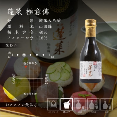 純米大吟醸 蓬莱 極意傳 180ml【S868】