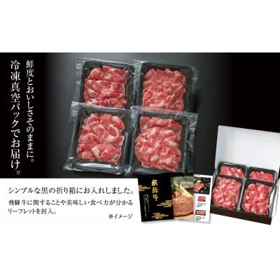 飛騨牛 切落とし 600g(約150g×4パック)使い勝手の良い 小分け 冷凍真空パック MZ001