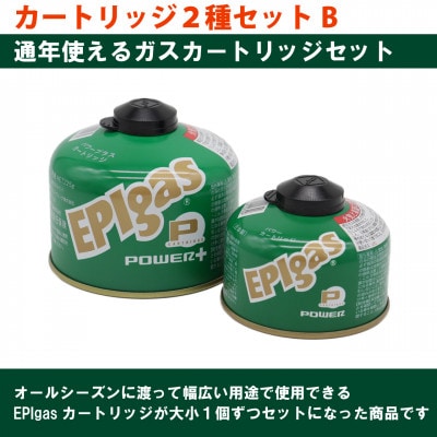 EPIgas カートリッジ 2種セットB【230パワープラス1個+110パワー1個】