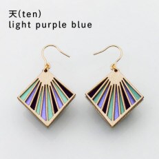 紙の耳飾り 『天(ten)』 light purple blue 14kgf金属ピアス