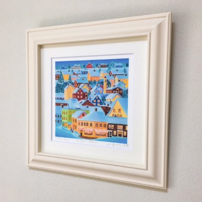 栗乃木ハルミ版画額装品「Sugar town」