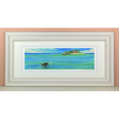 栗乃木ハルミ版画額装品「honu2」