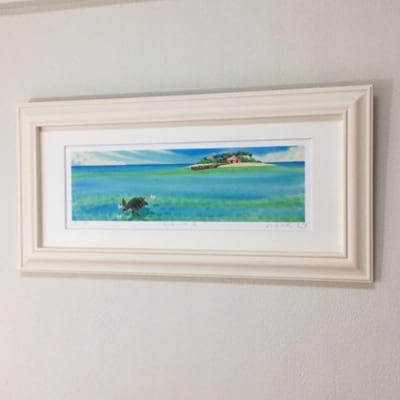栗乃木ハルミ版画額装品「honu2」