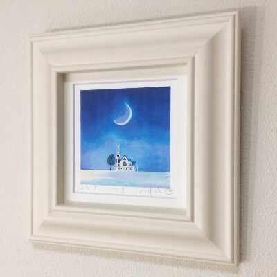栗乃木ハルミ版画額装品「つき」