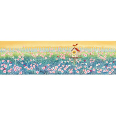 栗乃木ハルミ版画額装品「コスモス」