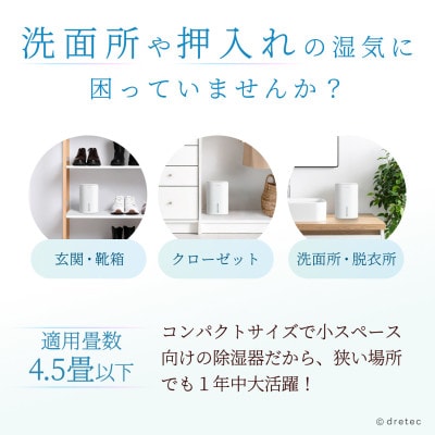 ドリテック コンパクト除湿機 「ロワン」 JY-102WT