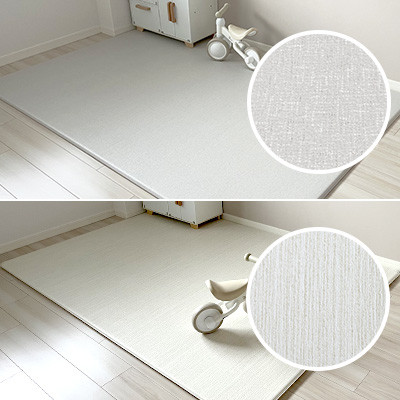 popomi 抗菌もちもちプレイマット　モダングレー&リネンベージュ　140×200×1.6cm