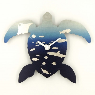 壁掛け時計「sea turle - gradation」