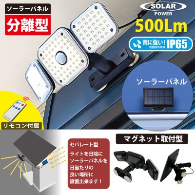 ソーラーセンサーライト　ソーラー・ライト分離型　マグネットベース付　EDS0797MS