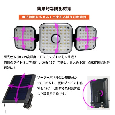 ソーラーセンサーライト　ソーラー・ライト分離型　マグネットベース付　EDS0797MS