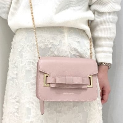 【サマンサタバサ】ショルダーバッグ　エムシュシュ 小サイズ ピンクベージュ