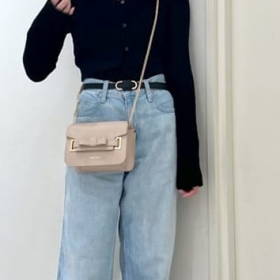 【サマンサタバサ】ショルダーバッグ　エムシュシュ 小サイズ グレージュ