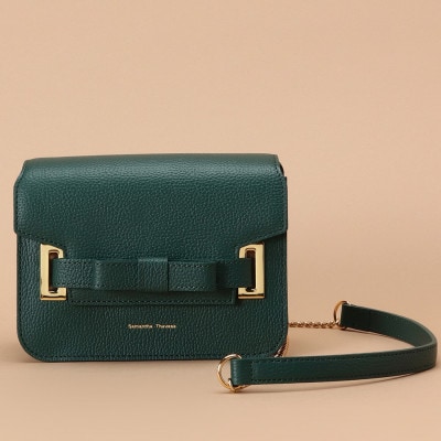 【サマンサタバサ】ショルダーバッグ　エムシュシュ 小サイズ グリーン