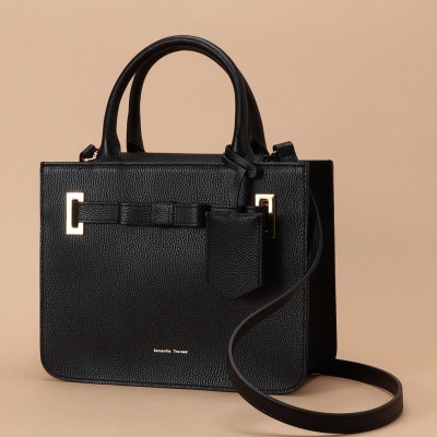 【サマンサタバサ】トートバッグ　エムシュシュ　小サイズ ブラック