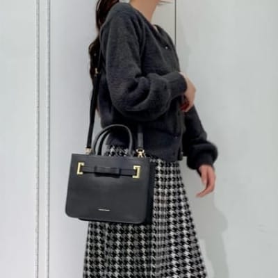 【サマンサタバサ】トートバッグ　エムシュシュ　小サイズ ブラック