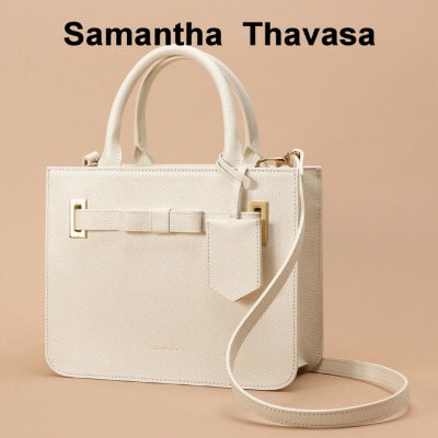 【サマンサタバサ】トートバッグ　エムシュシュ　小サイズ　ホワイト