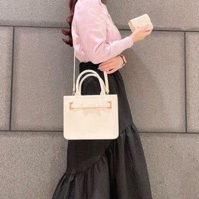 【サマンサタバサ】トートバッグ　エムシュシュ　小サイズ　ホワイト