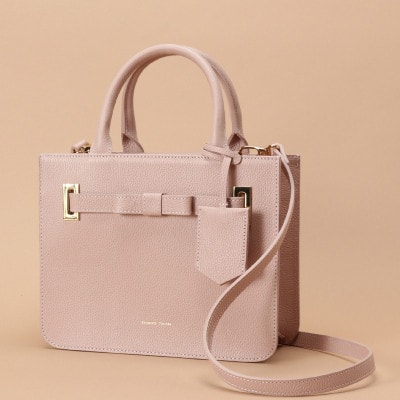 【サマンサタバサ】トートバッグ　エムシュシュ　小サイズ　ピンクベージュ
