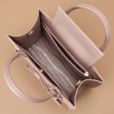 【サマンサタバサ】トートバッグ　エムシュシュ　小サイズ　ピンクベージュ