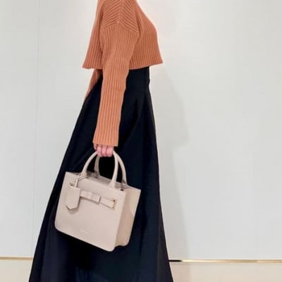 【サマンサタバサ】トートバッグ　エムシュシュ　小サイズ　グレージュ