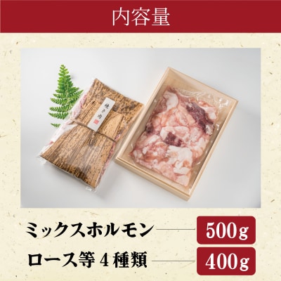 松阪牛 焼肉 【 松阪牛 ホルモン付 】 厳選部位 味比べ セット 900g L3