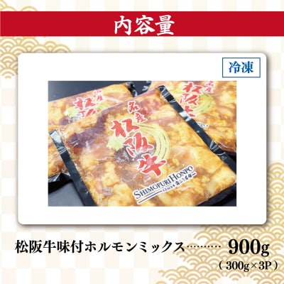 松阪牛 味付 ホルモン ミックス 300g×3P　SS104