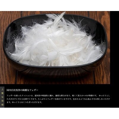 【河田フェザー】 国産 羽根 クッション C-70