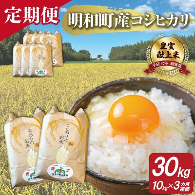 三重県産 山本農産のお米(コシヒカリ)の定期便 10kg×3回 yn7
